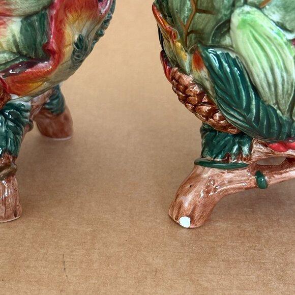 Fitz & Floyd Christmas Lodge Holly Pinecone Sugar Creamer - Picture 2 of 16